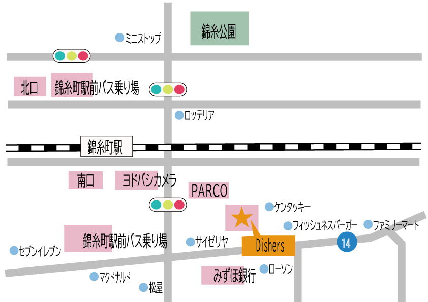 Illustratorで作成したアクセスマップ